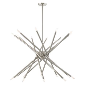Soho 20-Light Chandelier in Brushed Nickel