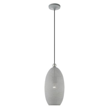 Dublin 1-Light Pendant in Nordic Gray w with Brushed Nickels