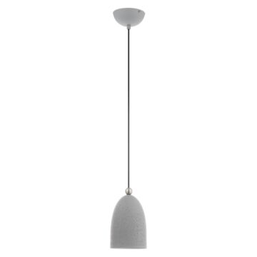 Arlington 1-Light Pendant in Nordic Gray w with Brushed Nickels