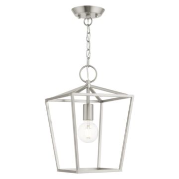 Devone 1-Light Convertible Semi-Flush with Lantern in Brushed Nickel