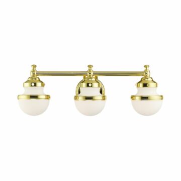 Oldwick 3-Light Bathroom Vanity Light in Polished Brass