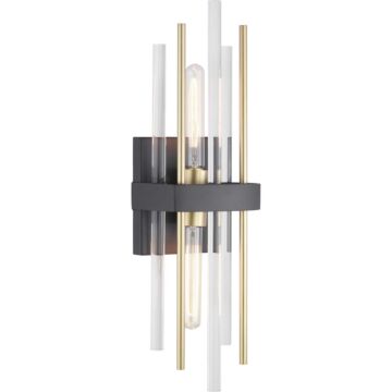 Orrizo 2-Light Wall Sconce in Black