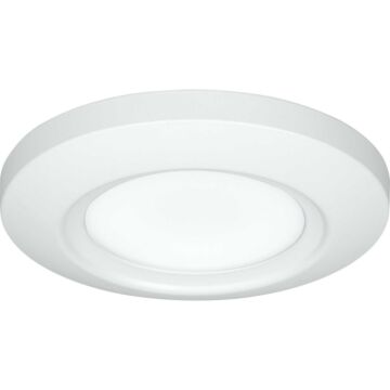 Emblem LED 1-Light LED Flush Mount in Satin White