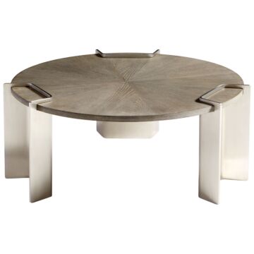  Coffee Table in Weathered Oak And Stainless Steel by Cyan