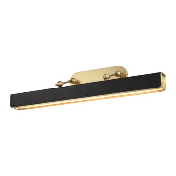 Valise Picture LED Wall Sconce in Vintage Brass Tuxedo Leather by Alora