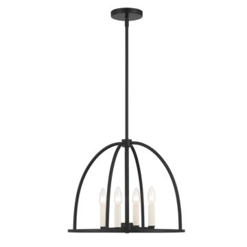 Abbott Four Light Chandelier in Black by Crystorama