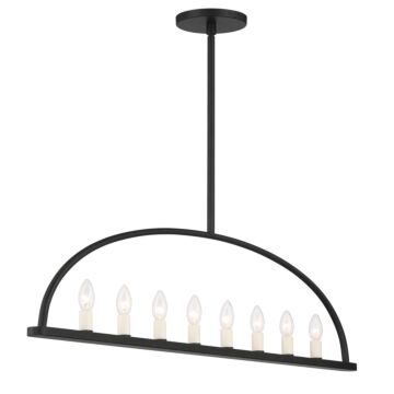 Abbott Eight Light Chandelier in Black by Crystorama