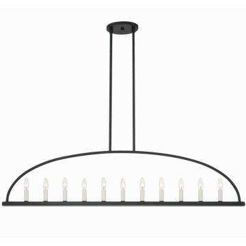 Abbott 11 Light Chandelier in Black by Crystorama