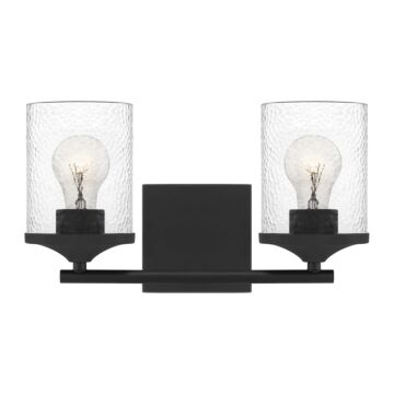 Abner Two Light Bath in Matte Black by Quoizel