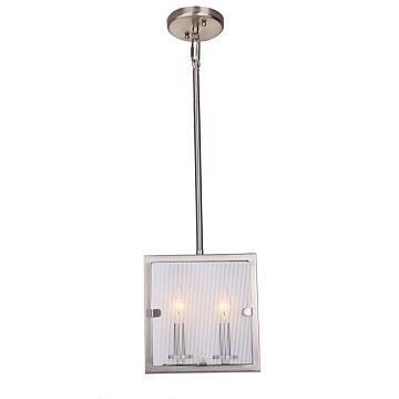 Harbor Point 2-Light Pendant in Satin Nickel