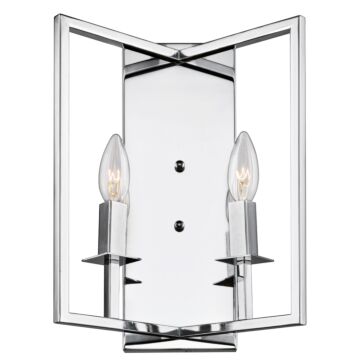 Artcraft Allston 2 Light Wall Sconce in Chrome