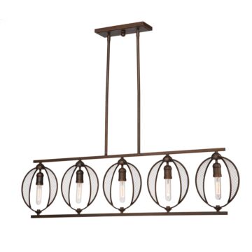 Artcraft Linden 5-Light Kitchen Island Light in Bronze