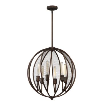 Artcraft Linden 6 Light Chandelier in Bronze
