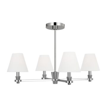 Paisley Four Light Chandelier in Polished Nickel by Visual Comfort Studio