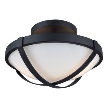Cara Collection 2-Light Flush Mount in Black
