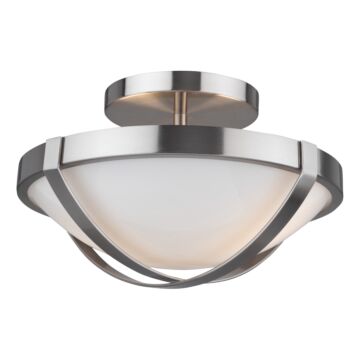 Cara Collection 2-Light Flush Mount in Brushed Nickel