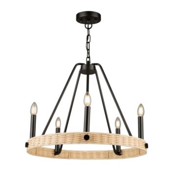 Perris 5-Light Chandelier in Black