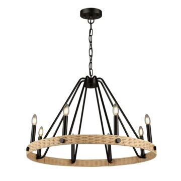 Perris 8-Light Chandelier in Black