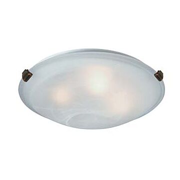 Clip Flush 3-Light Flush Mount Ceiling Light in Brunito