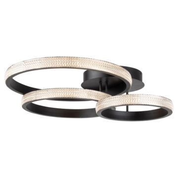 Nova LED Flush Mount Ceiling Light in Matte Black