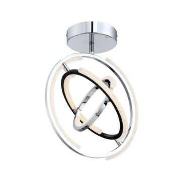 Trilogy LED Semi-Flush Mount Ceiling Light in Polished Nickel