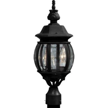 Artcraft Classico 3-Light Outdoor Post Light in Black