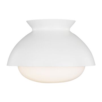 Lucerne One Light Flush Mount in Matte White by Visual Comfort Studio