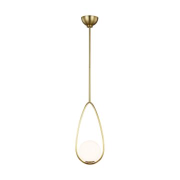 Galassia One Light Pendant in Burnished Brass by Visual Comfort Studio