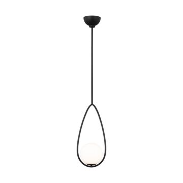 Galassia One Light Pendant in Midnight Black by Visual Comfort Studio