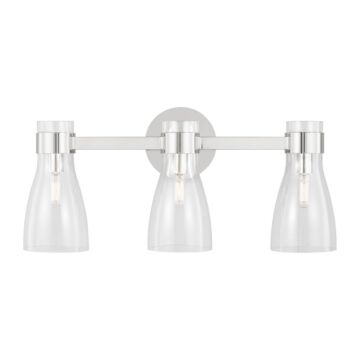 Moritz Three Light Bath Fixture in Polished Nickel by Visual Comfort Studio