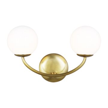 Galassia Two Light Vanity in Burnished Brass by Visual Comfort Studio
