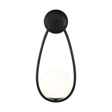 Galassia One Light Wall Sconce in Midnight Black by Visual Comfort Studio