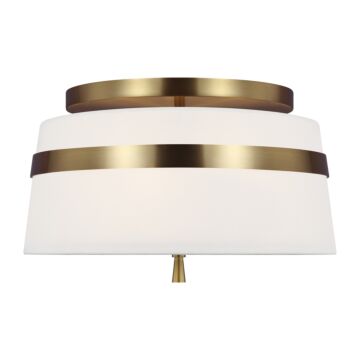 Cordtlandt Three Light Semi Flush Mount in Burnished Brass by Visual Comfort Studio