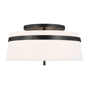 Cordtlandt Three Light Semi Flush Mount in Aged Iron by Visual Comfort Studio