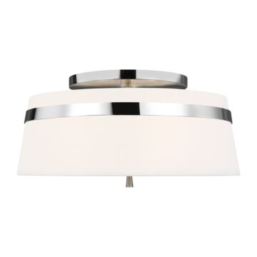 Cordtlandt Three Light Semi Flush Mount in Polished Nickel by Visual Comfort Studio