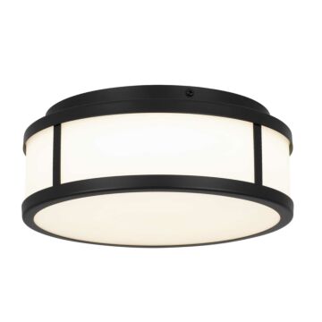 Alteck Panel Round Flush Mount in Sand Black
