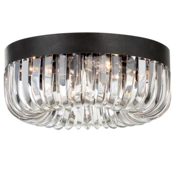Alister Five Light Flush Mount in Charcoal Bronze by Crystorama