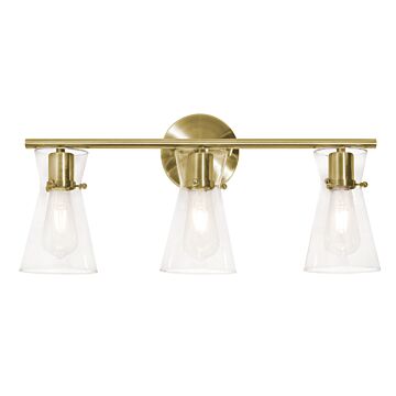 Amanda Three Light Vanity in Satin Brass by AFX Lighting