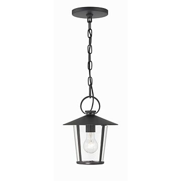 Andover One Light Outdoor Chandelier in Matte Black by Crystorama