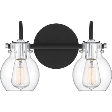 Quoizel Andrews 2 Light Bathroom Vanity Light in Earth Black