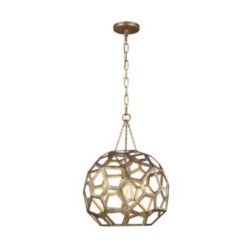 Feccetta One Light Pendant in Antique Gild by Visual Comfort Studio