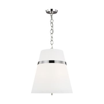 Cordtlandt Three Light Pendant in Polished Nickel by Visual Comfort Studio