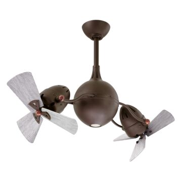 Acqua 3-Speed AC 39" Ceiling Fan w/ Integrated Light Kit in Textured Bronze with Barnwood Tone blades
