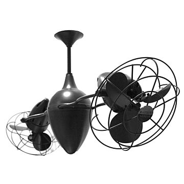 Ar Ruthiane 48 46" Ceiling Fan in Matte Black