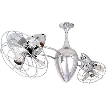 Ar Ruthiane 48 46" Ceiling Fan in Polished Chrome