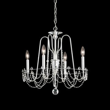 Esmery Four Light Chandelier in Polished Silver by Schonbek