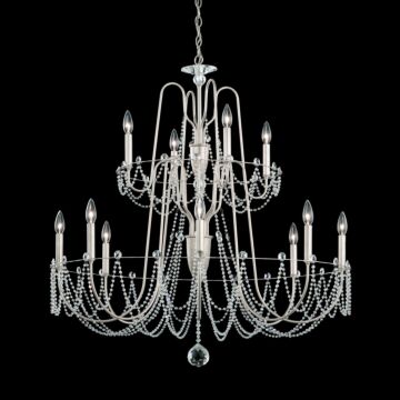 Esmery 12 Light Chandelier in Heirloom Bronze by Schonbek