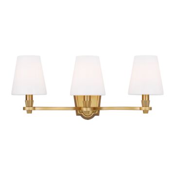 Paisley Three Light Vanity in Burnished Brass by Visual Comfort Studio