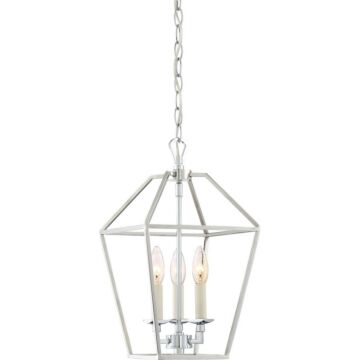 Aviary Three Light Foyer Pendant in Polished Nickel by Quoizel