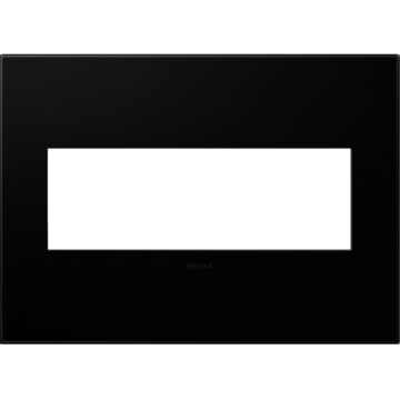 LeGrand adorne Black Ink 3 Opening Wall Plate